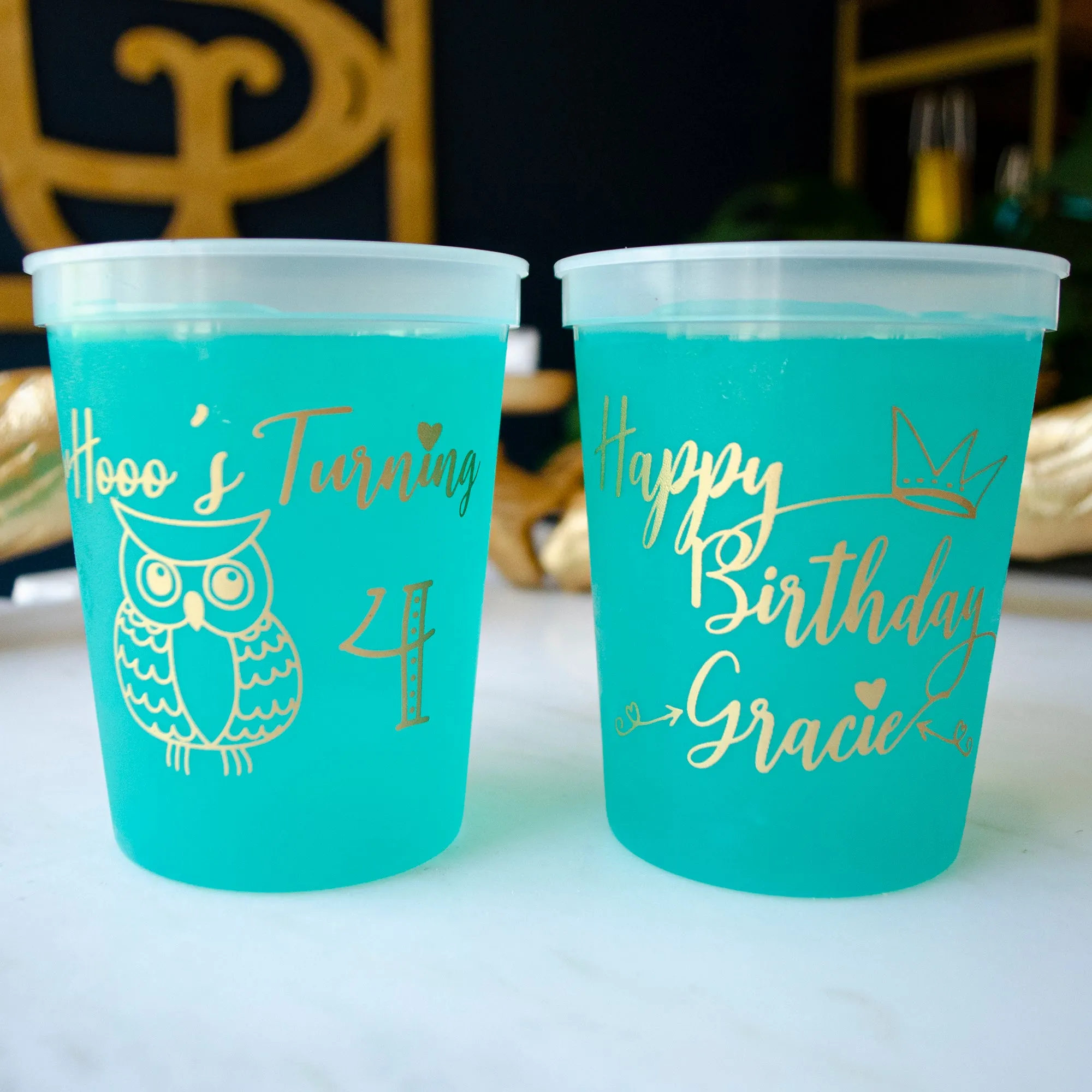 Kid's Birthday Color Change Stadium Cups