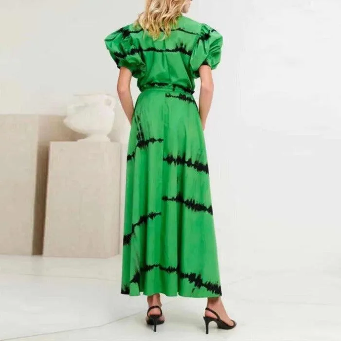 KittenAlarm - Phillipa Puff Sleeves Maxi Dress