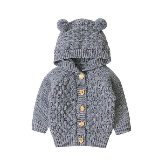 Knit Baby Bear Cardigan