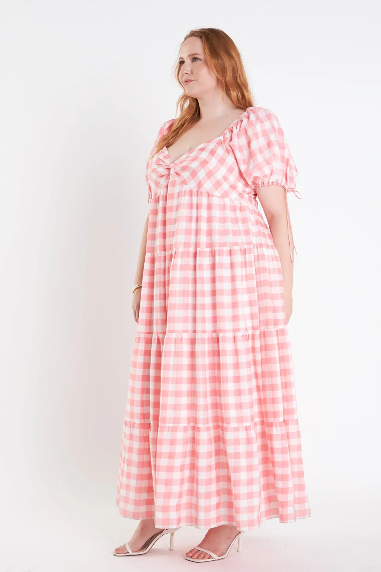 Knotted Gingham Dress