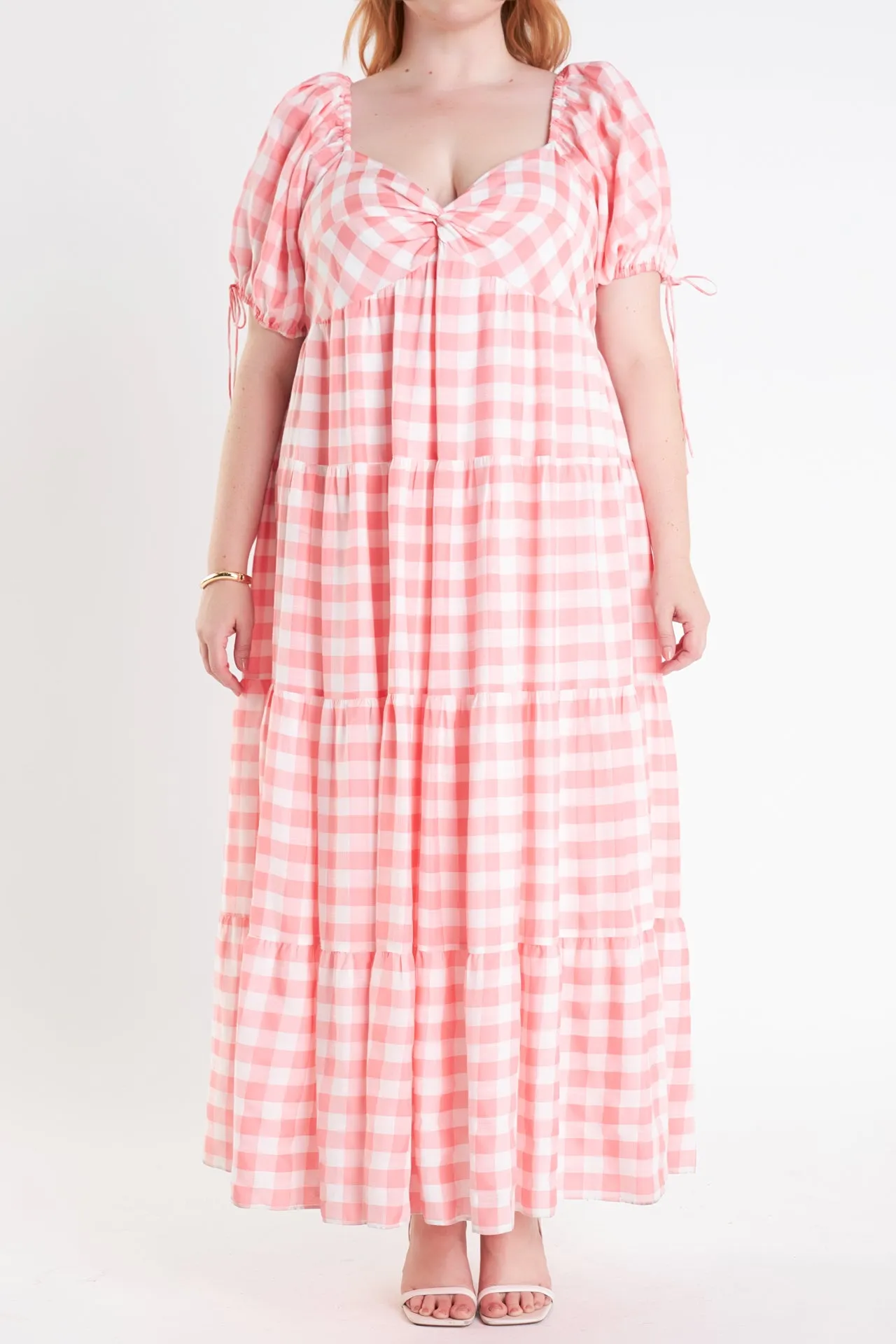 Knotted Gingham Dress