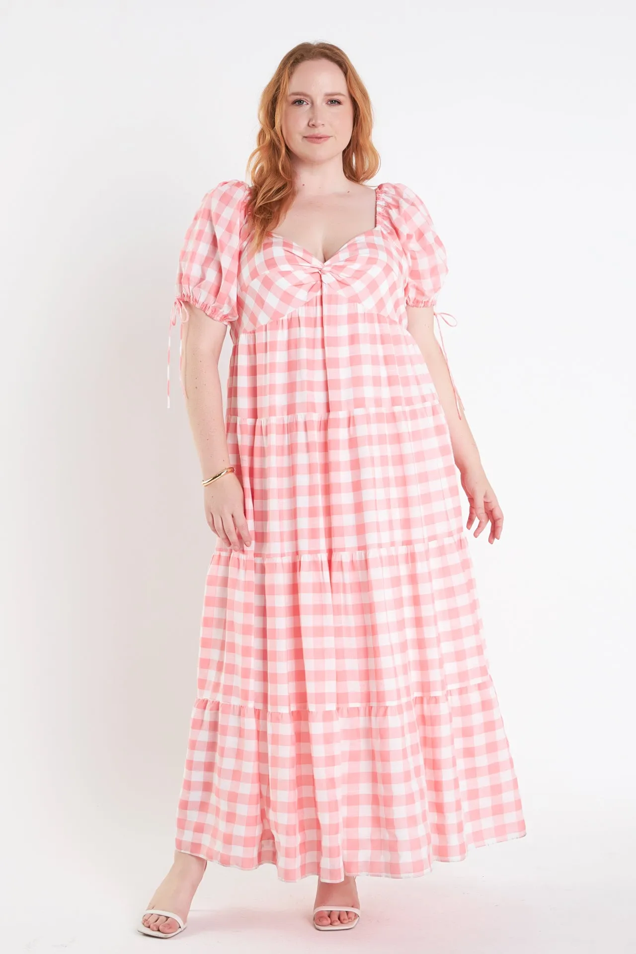 Knotted Gingham Dress