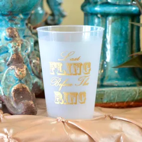 Last Fling Shatterproof Bachelorette Party Cups