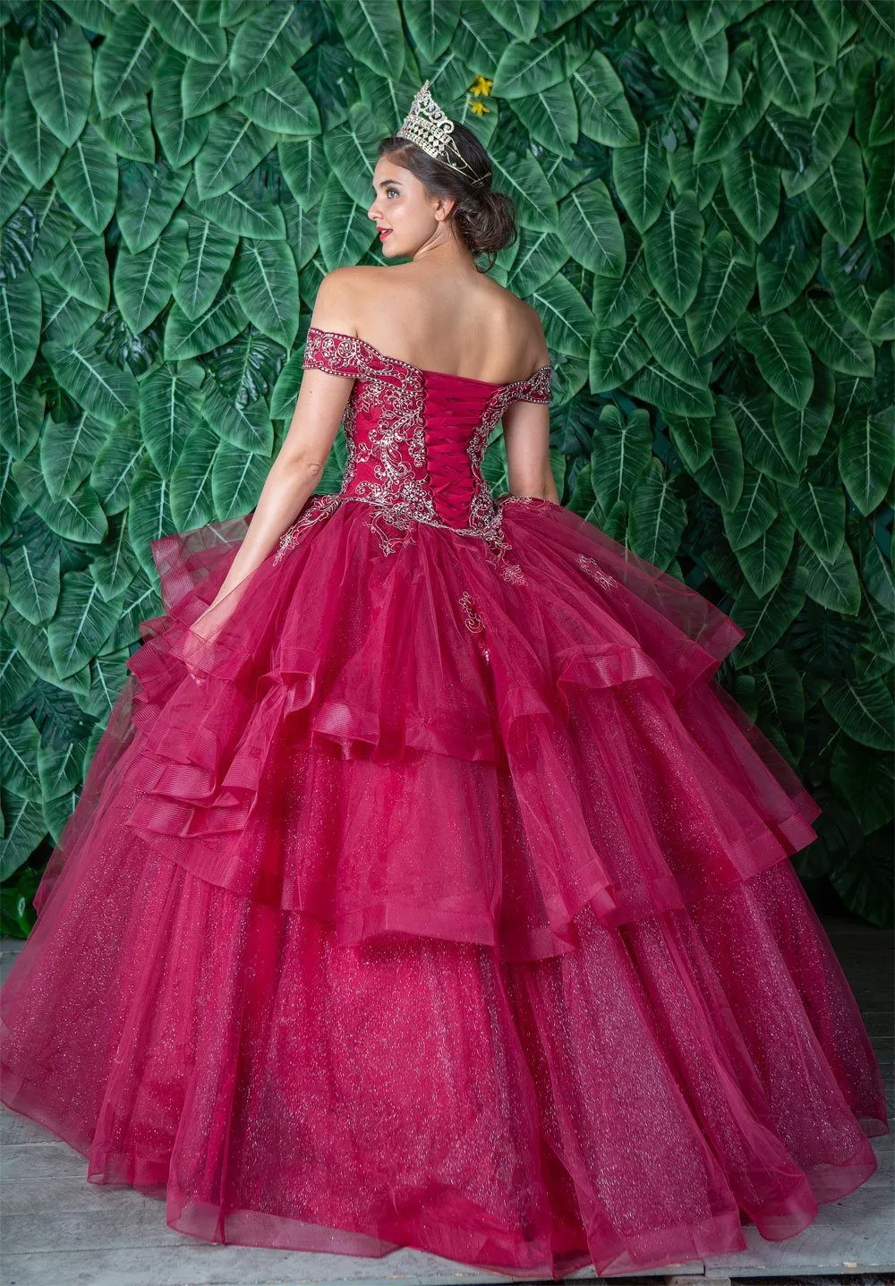 Layered Off Shoulder Quinceanera Dress by Calla KY018383