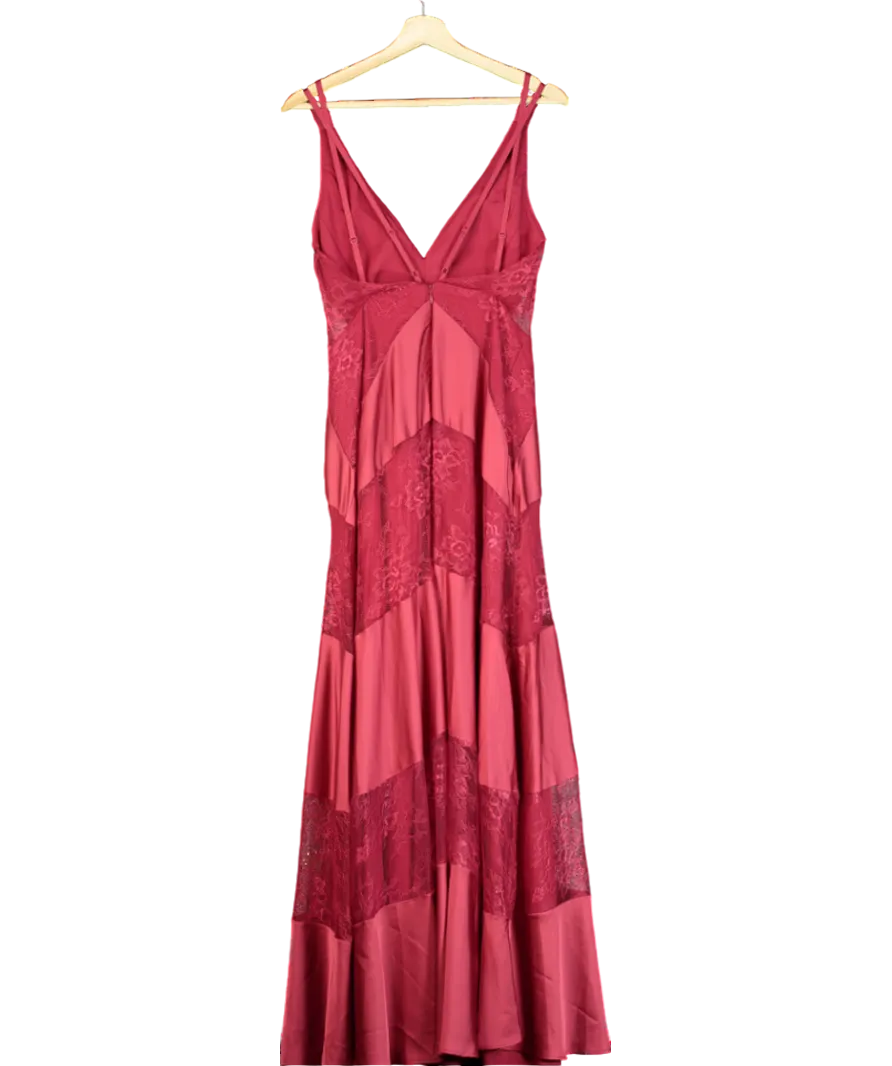 Layered with Love Red Lacey Maxi Dress UK M