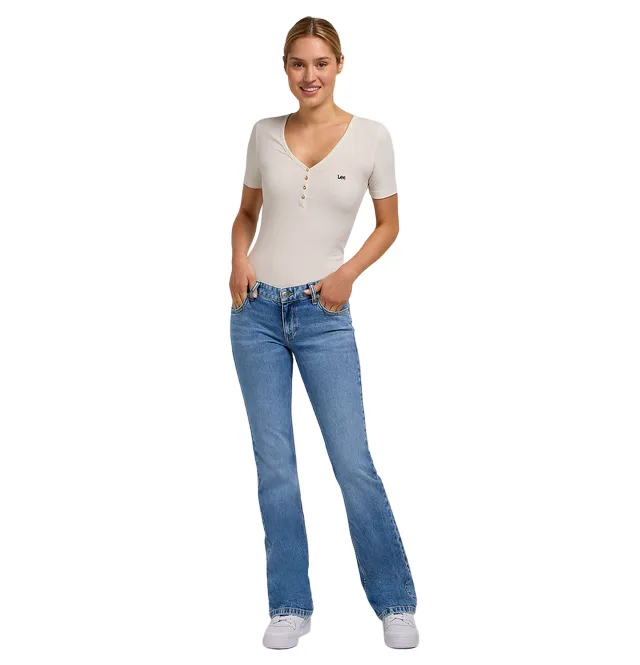 Lee pantalone jeans a zampa da donna Jessica 112349550 blu chiaro