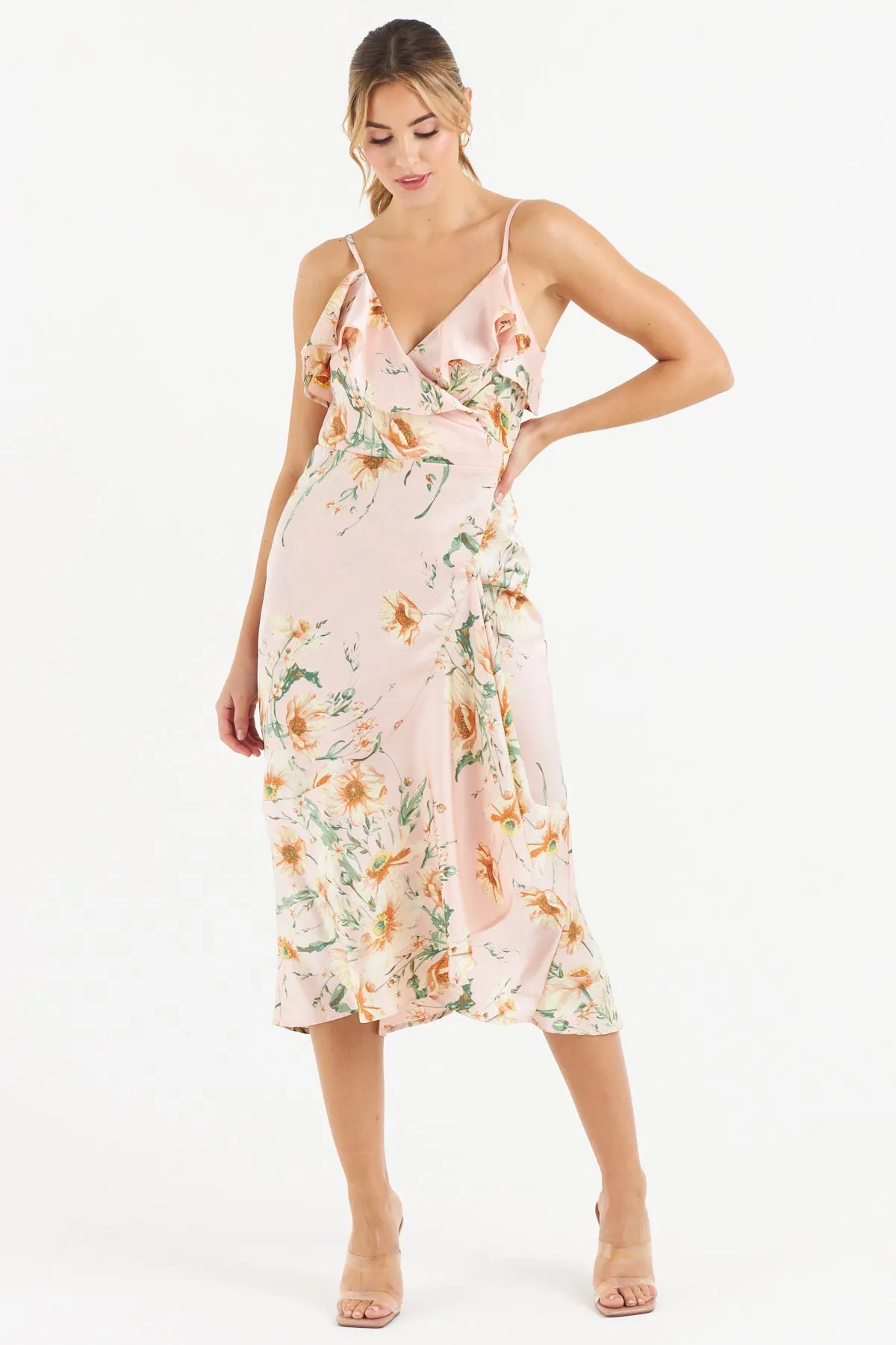 Lewie Wrap Dress (Pink)