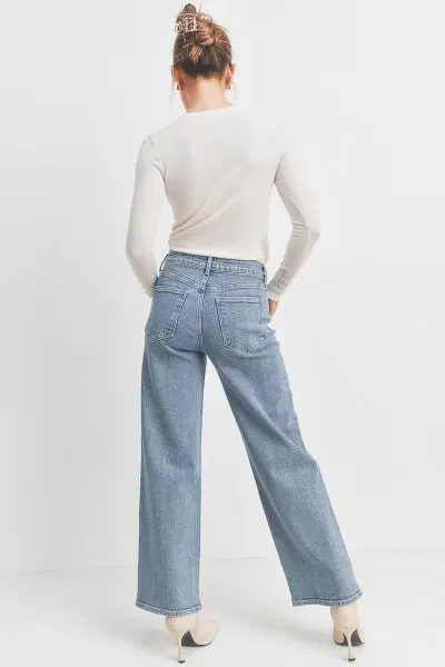 Light Denim High Rise Straight Leg