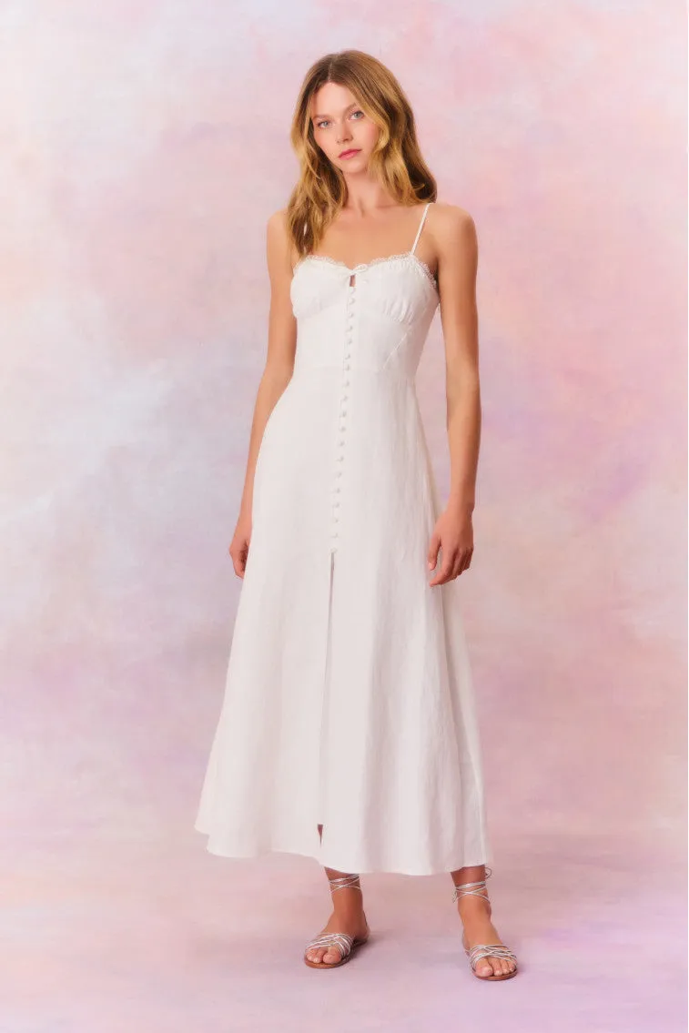 Linella Linen Smocked Maxi Dress