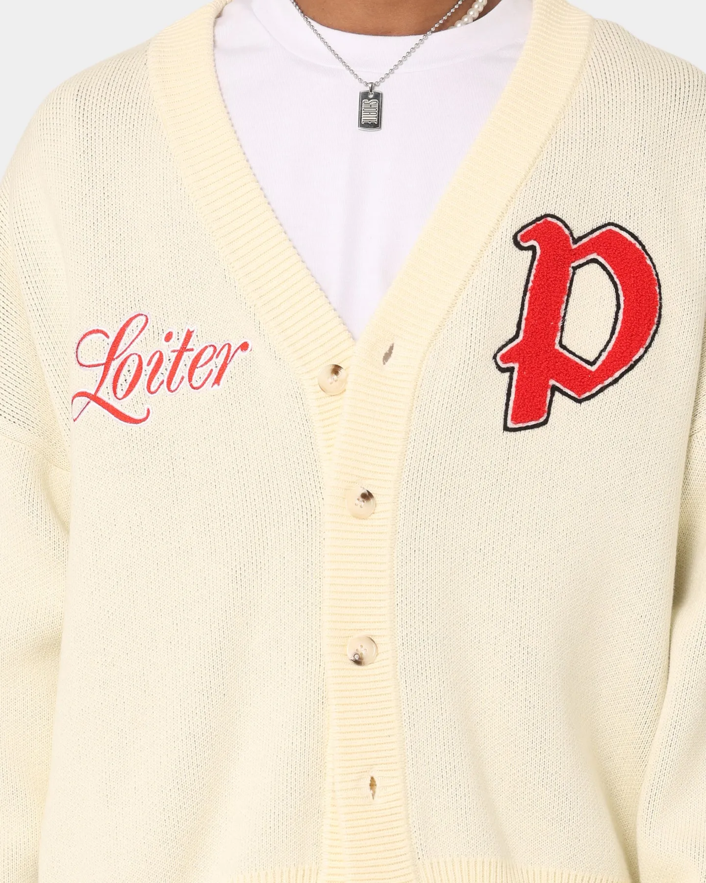 Loiter Spider Cardigan Cream