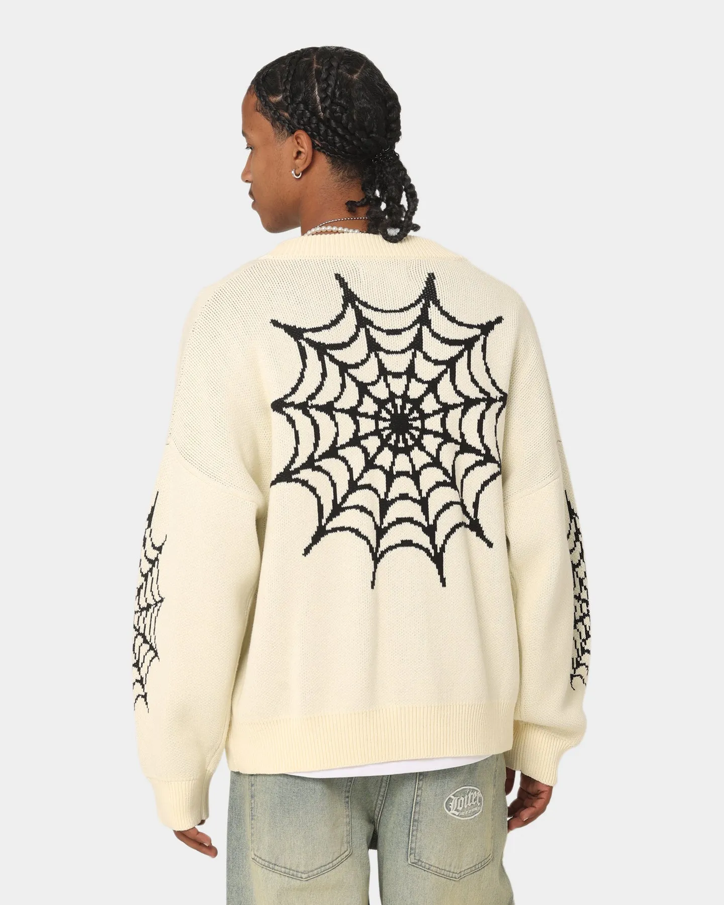 Loiter Spider Cardigan Cream