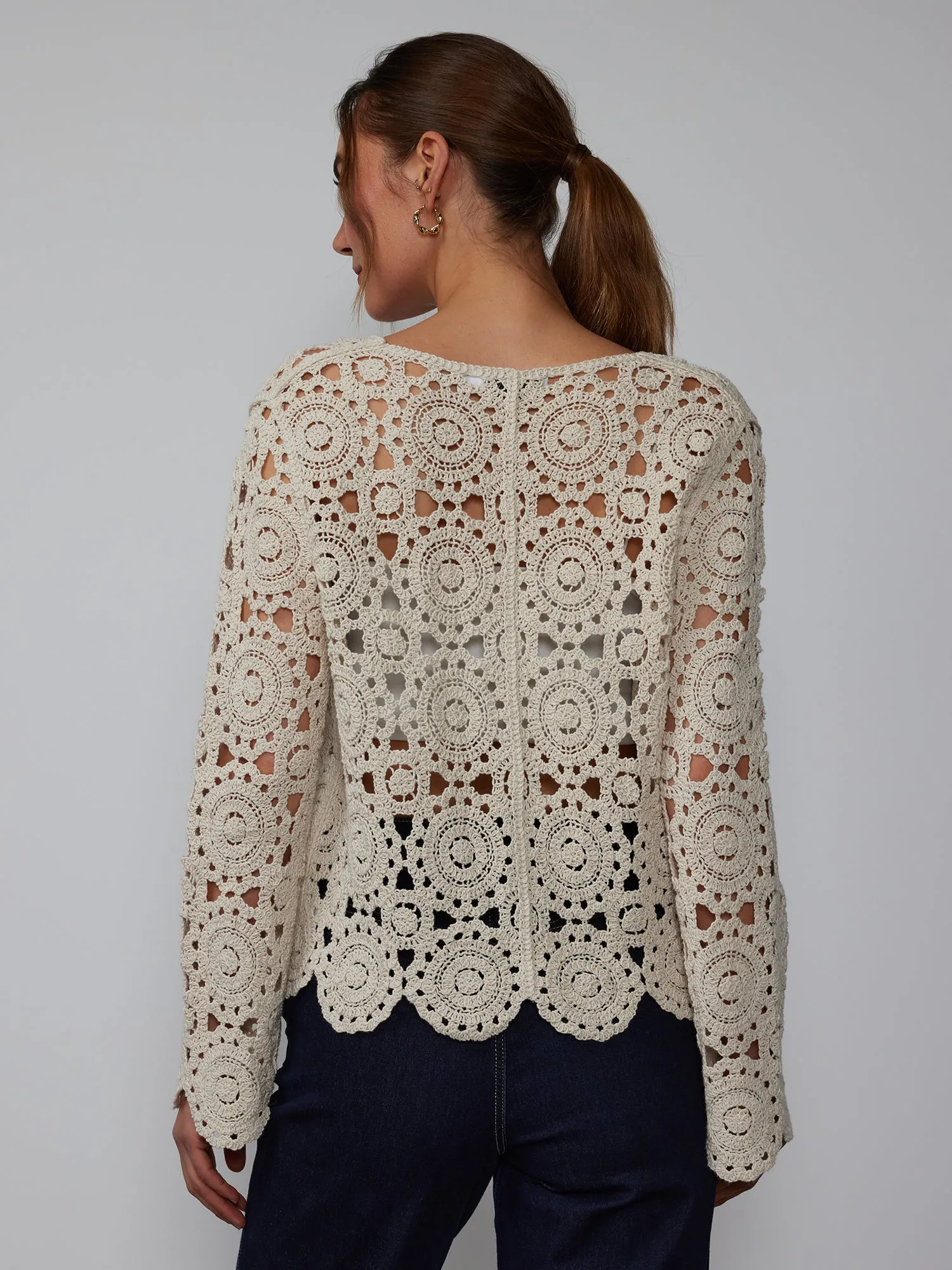 Long Sleeve Crochet Cardigan