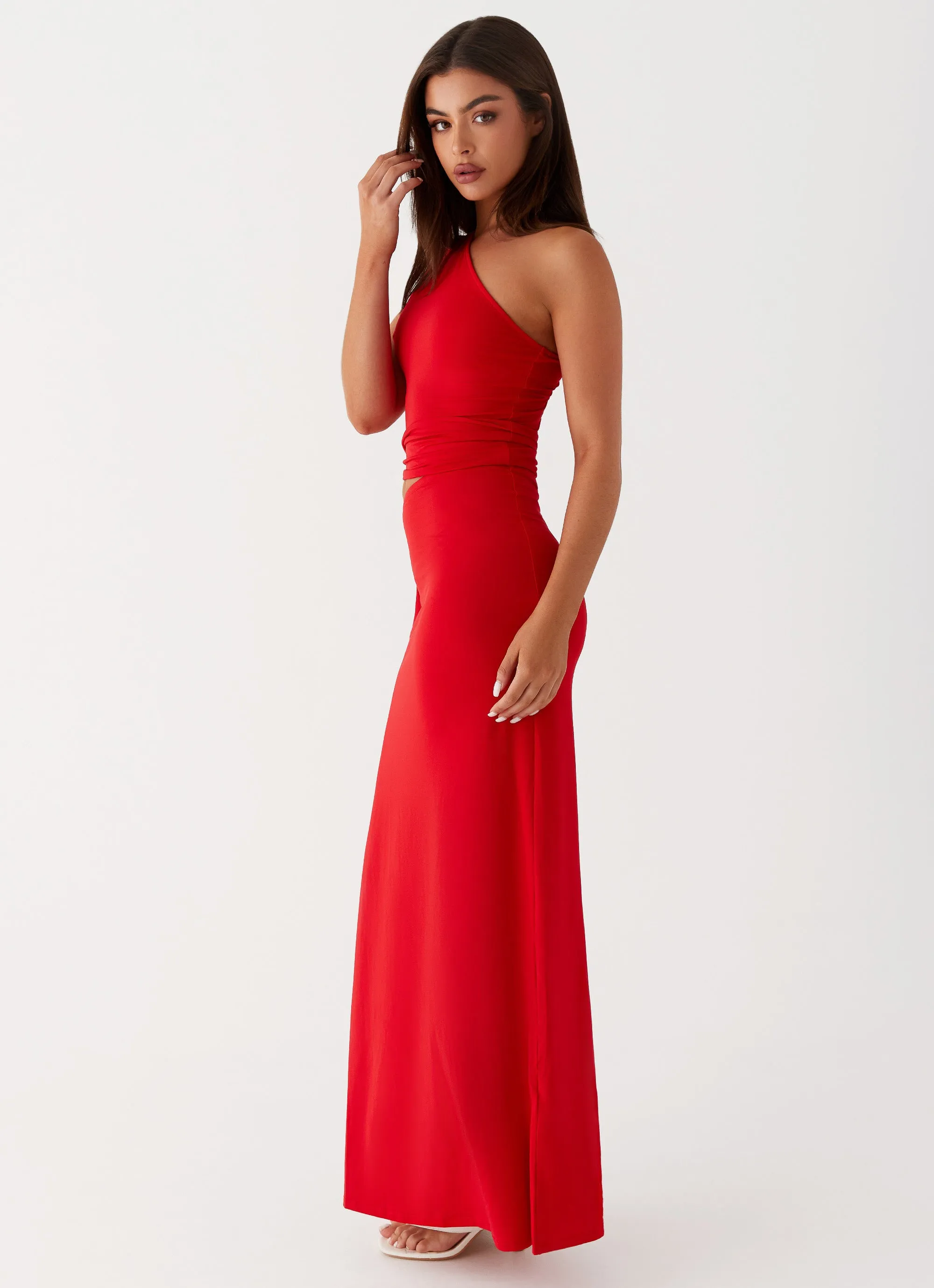 Love Me Tie Maxi Dress - Red