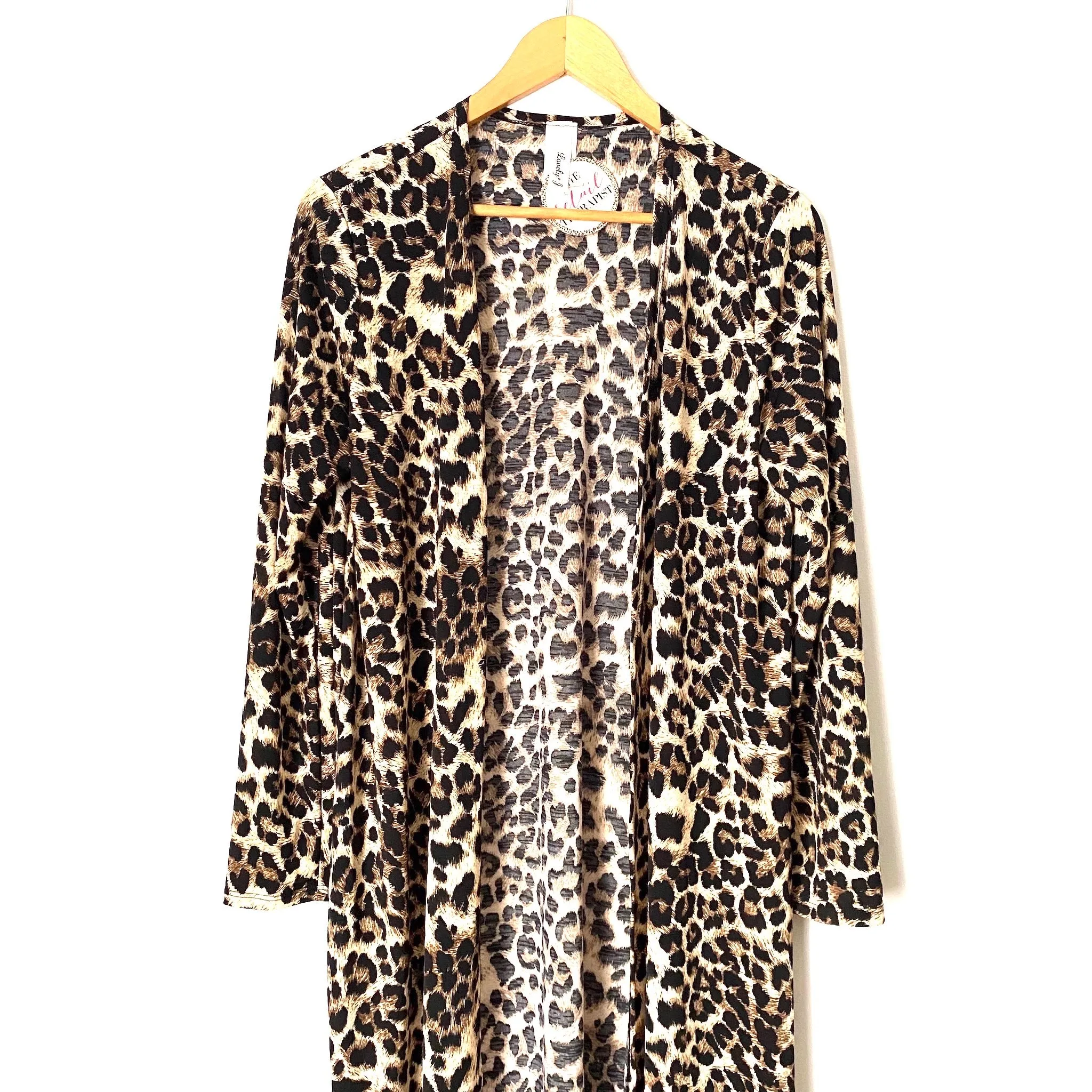 Lovely J Leopard Kimono NWT- Size S