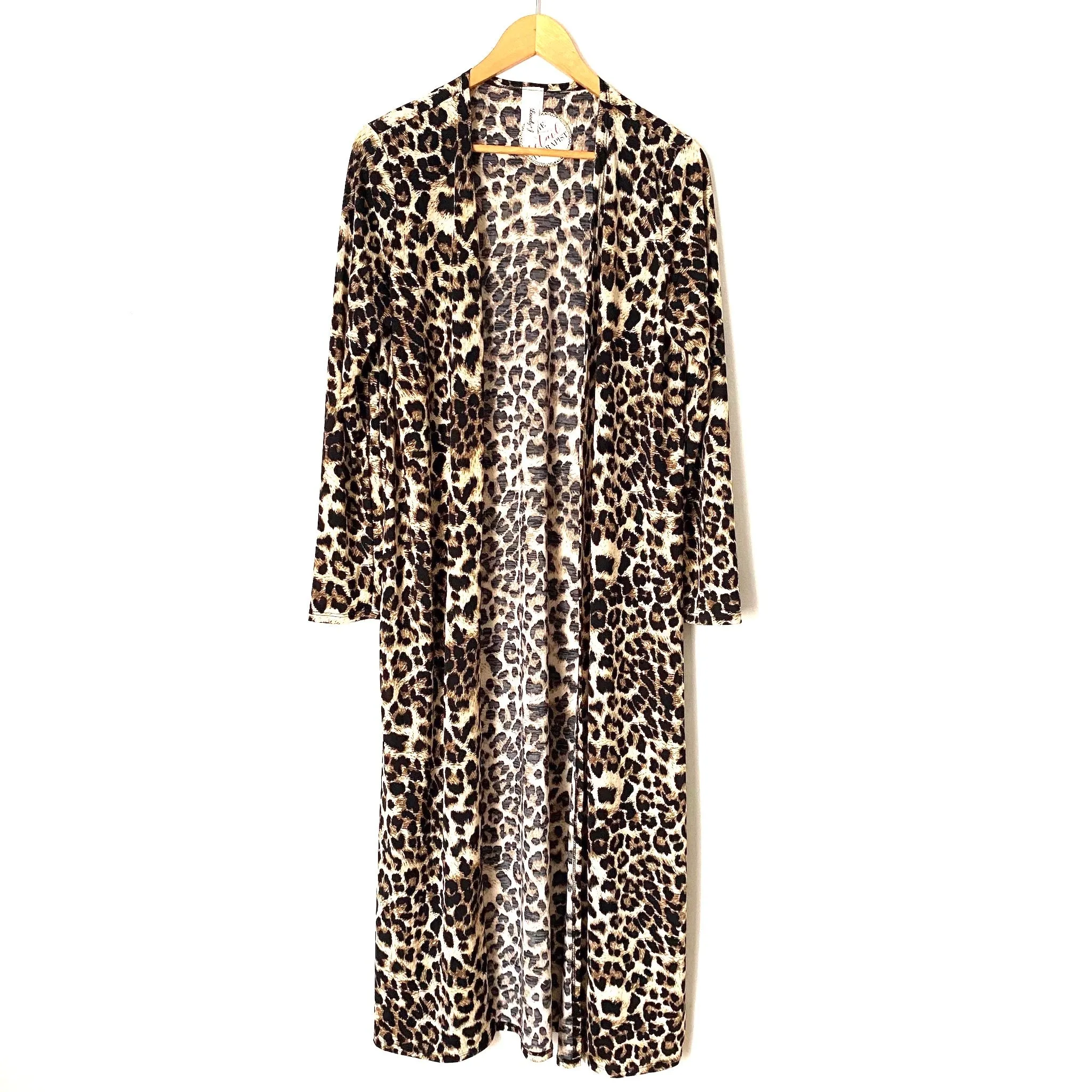 Lovely J Leopard Kimono NWT- Size S