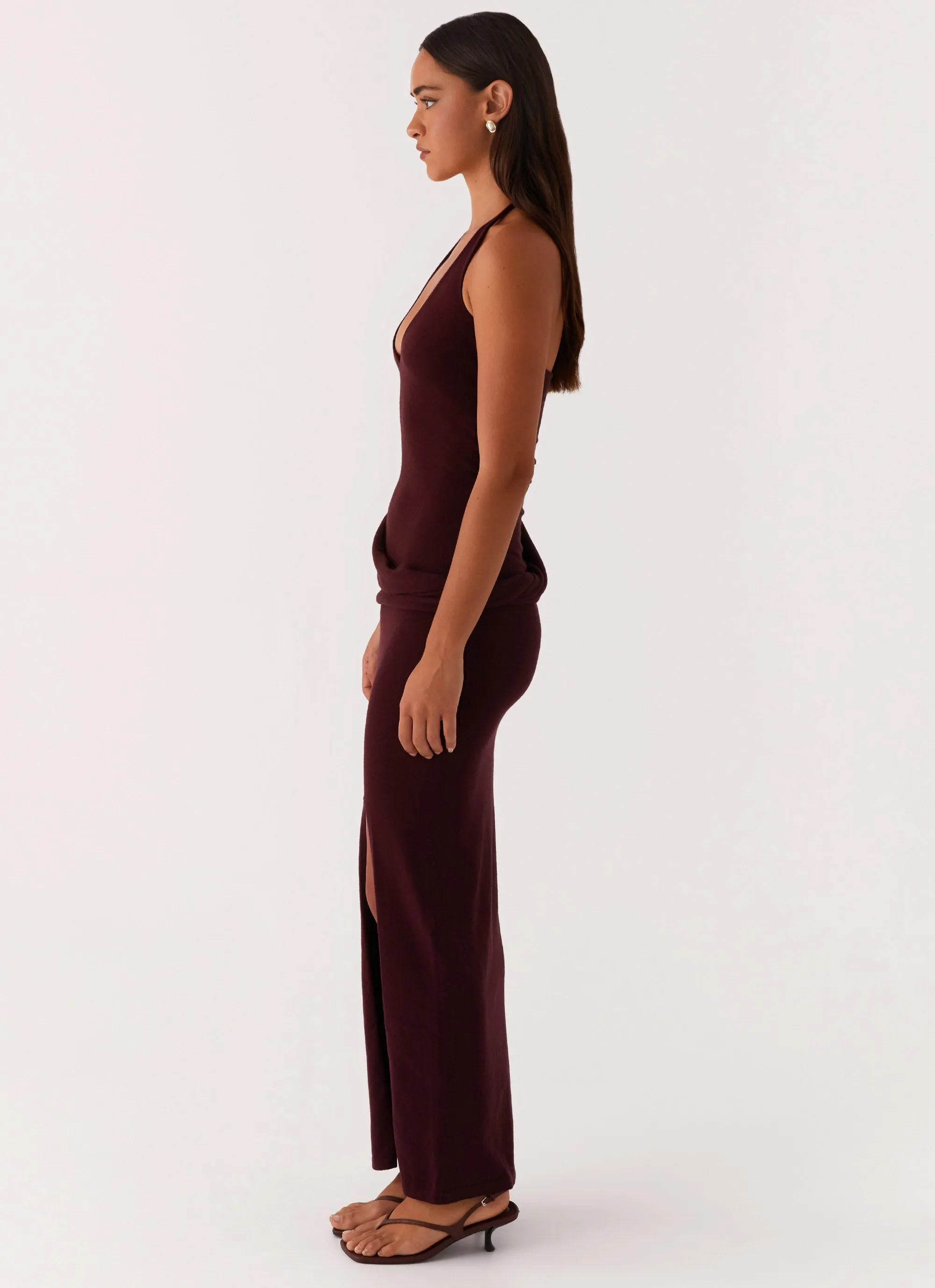 Lucky You Knit Maxi Dress - Mulberry