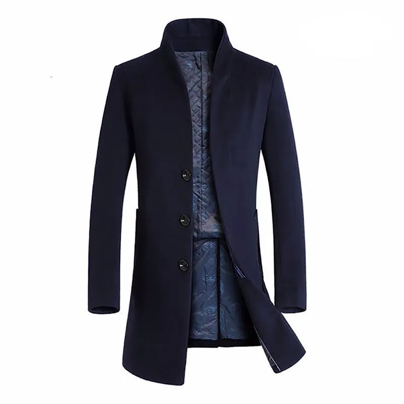 Luxury Slim Fit Thick Woollen Long Coat