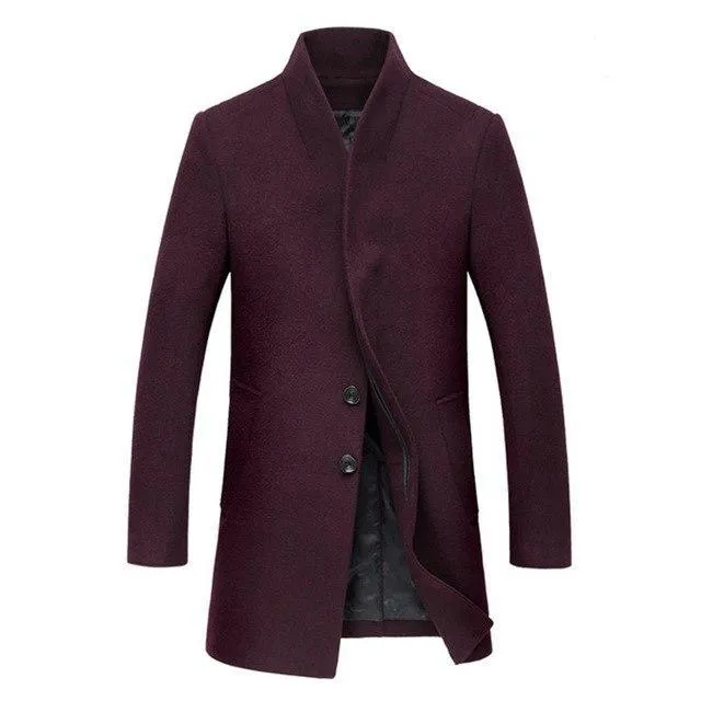 Luxury Slim Fit Thick Woollen Long Coat