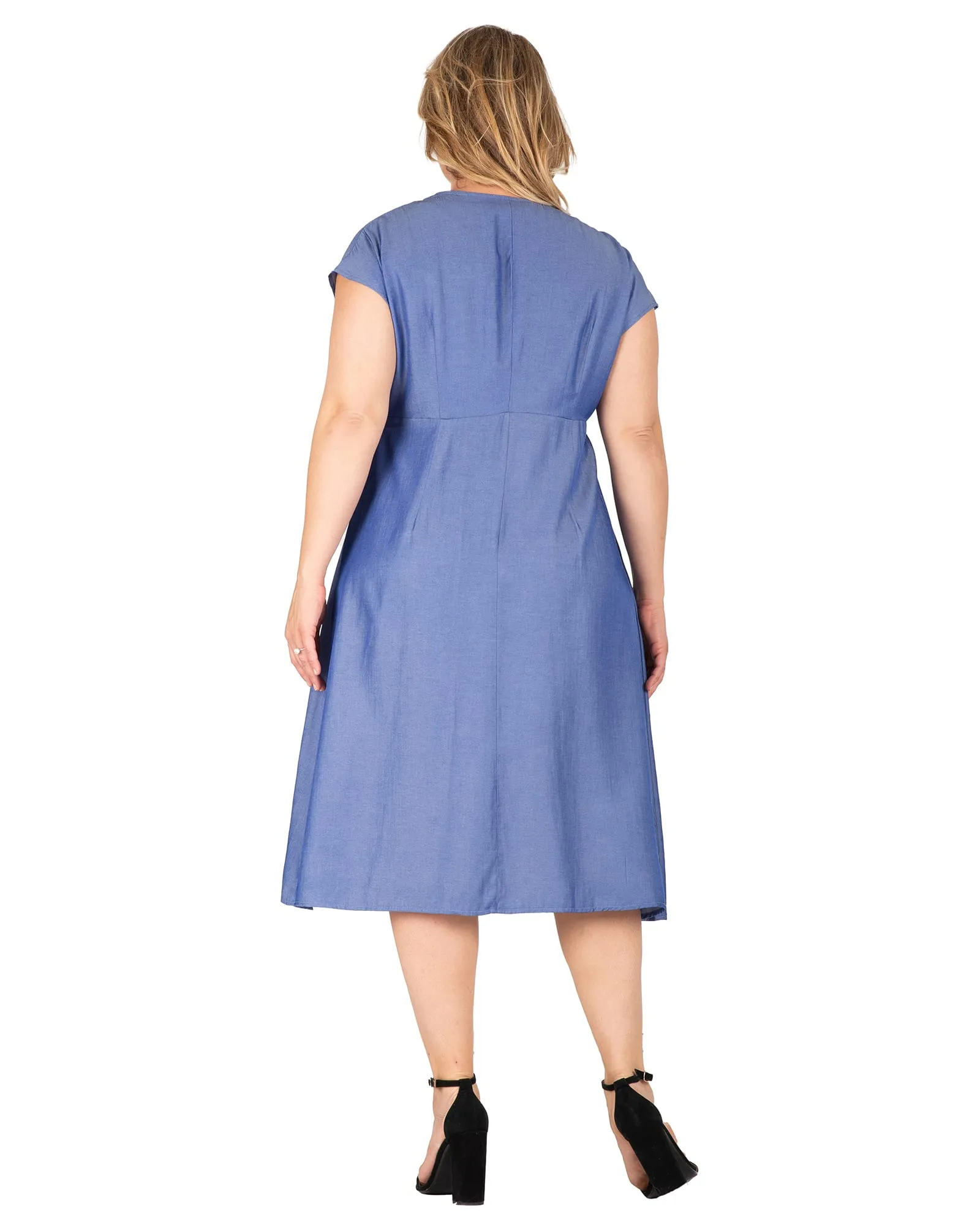 Lydia Kimono Midi Wrap Dress | Indigo