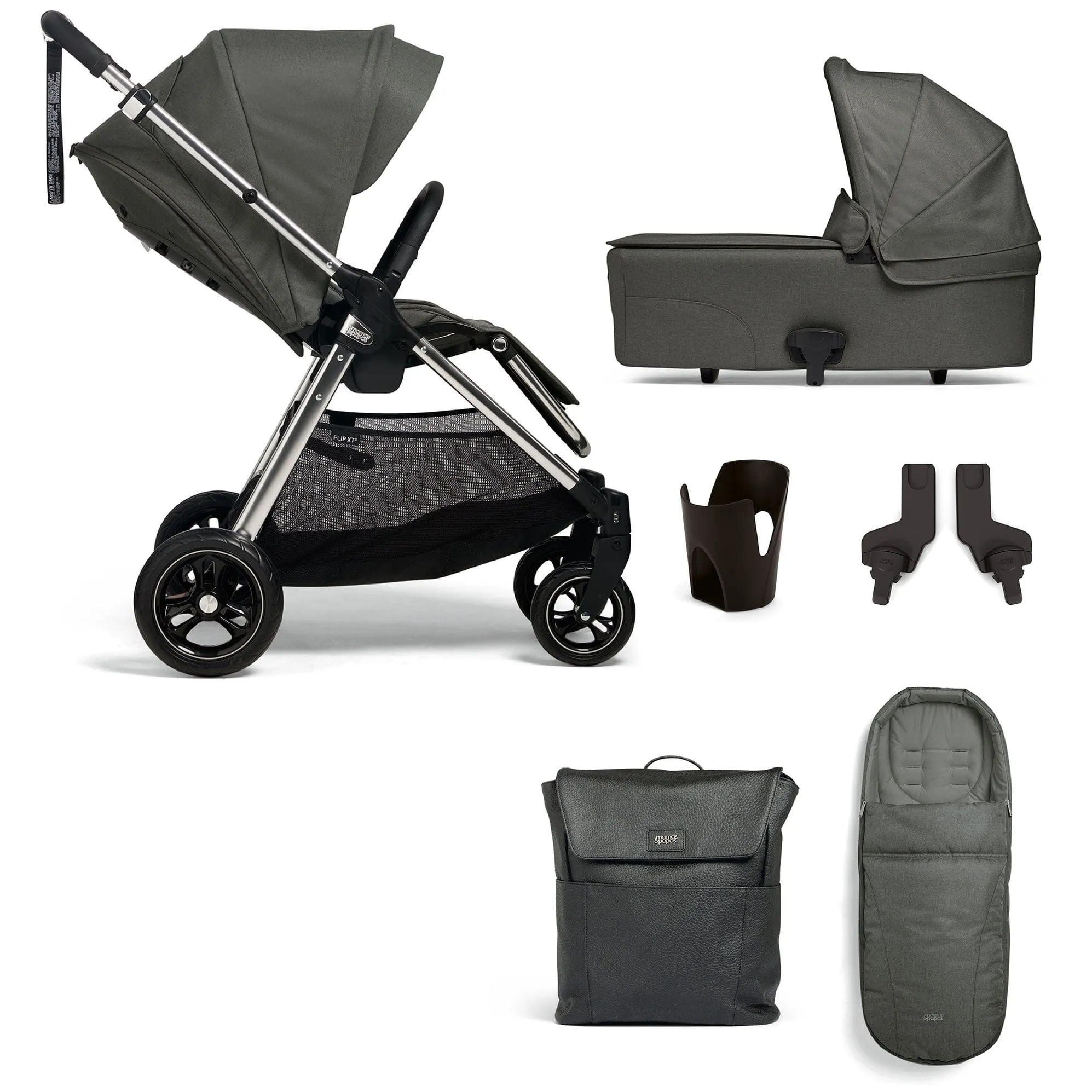 Mamas & Papas Flip XT³ 6 Piece Essentials Bundle in Harbour Grey