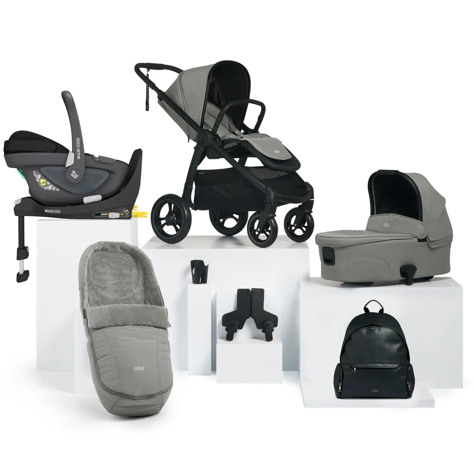 Mamas & Papas Ocarro Complete 8-Piece Maxi Cosi Bundle in Flint Grey