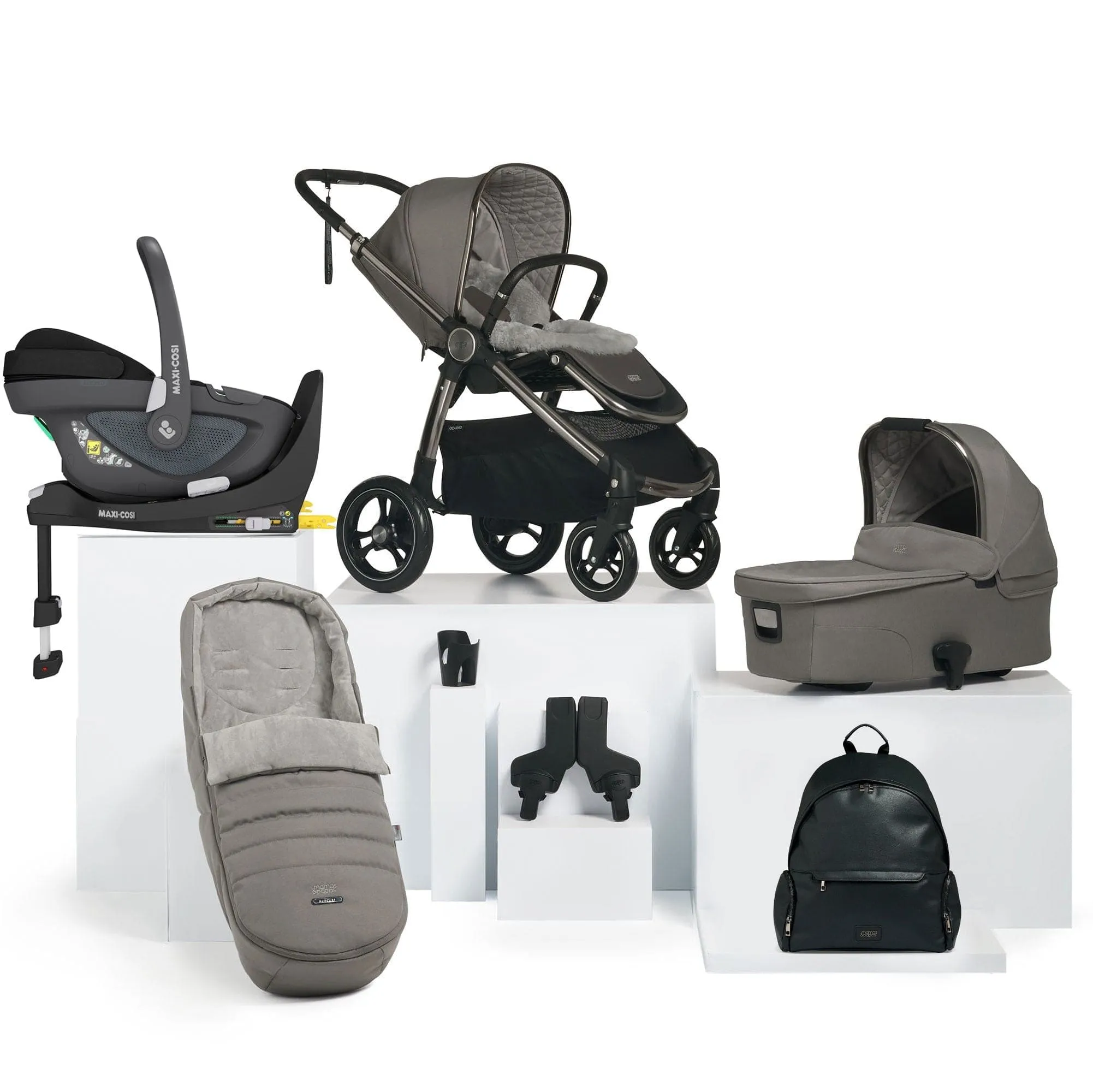 Mamas & Papas Ocarro Complete 9-Piece Maxi Cosi Bundle in Mercury