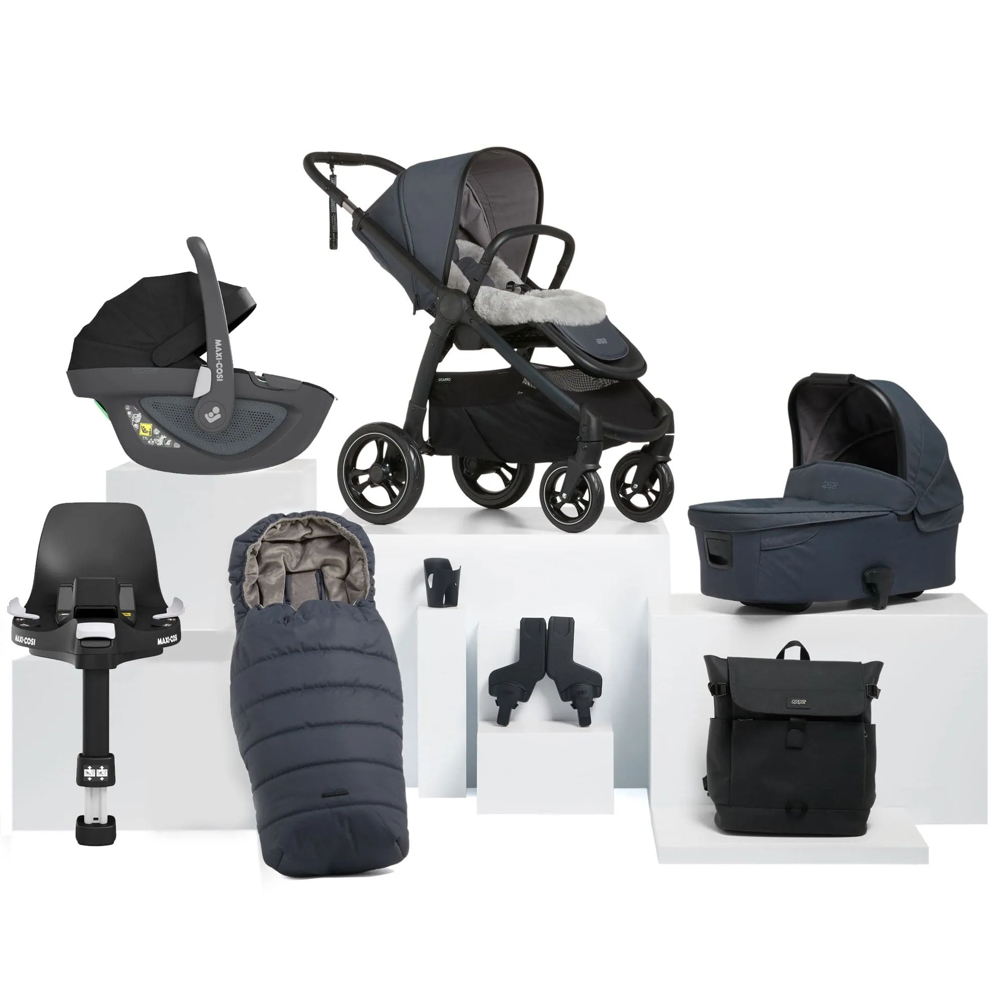 Mamas & Papas Ocarro Complete 9-Piece Maxi-Cosi Bundle in Transcend