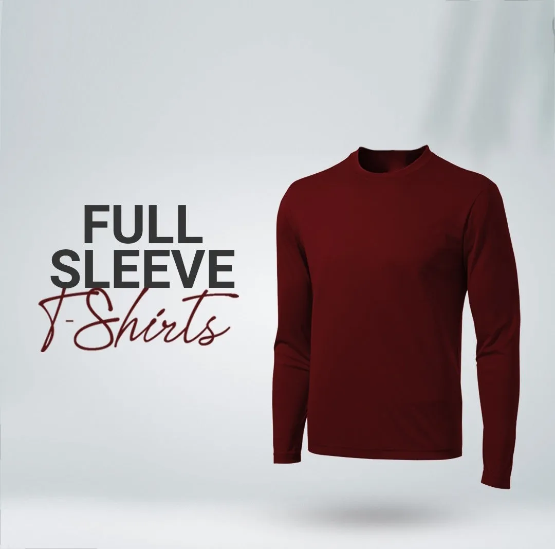 Maroon Full Sleeves T-Shirt