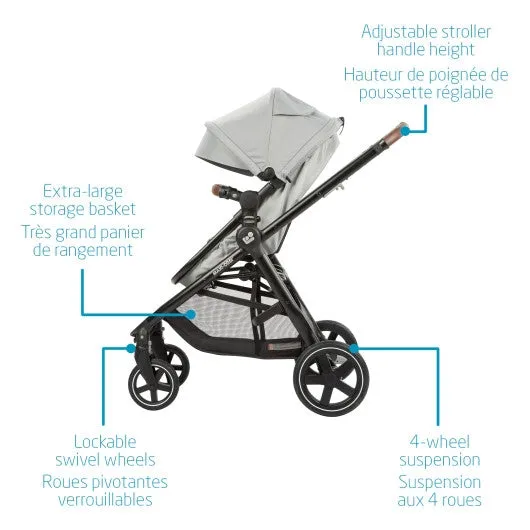 Maxi Cosi Zelia Max 5-in-1 Modular Travel System | Polished Pebble