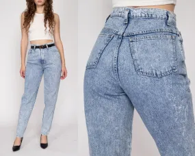 Medium 90s High Waisted Acid Wash Jeans 27.5"