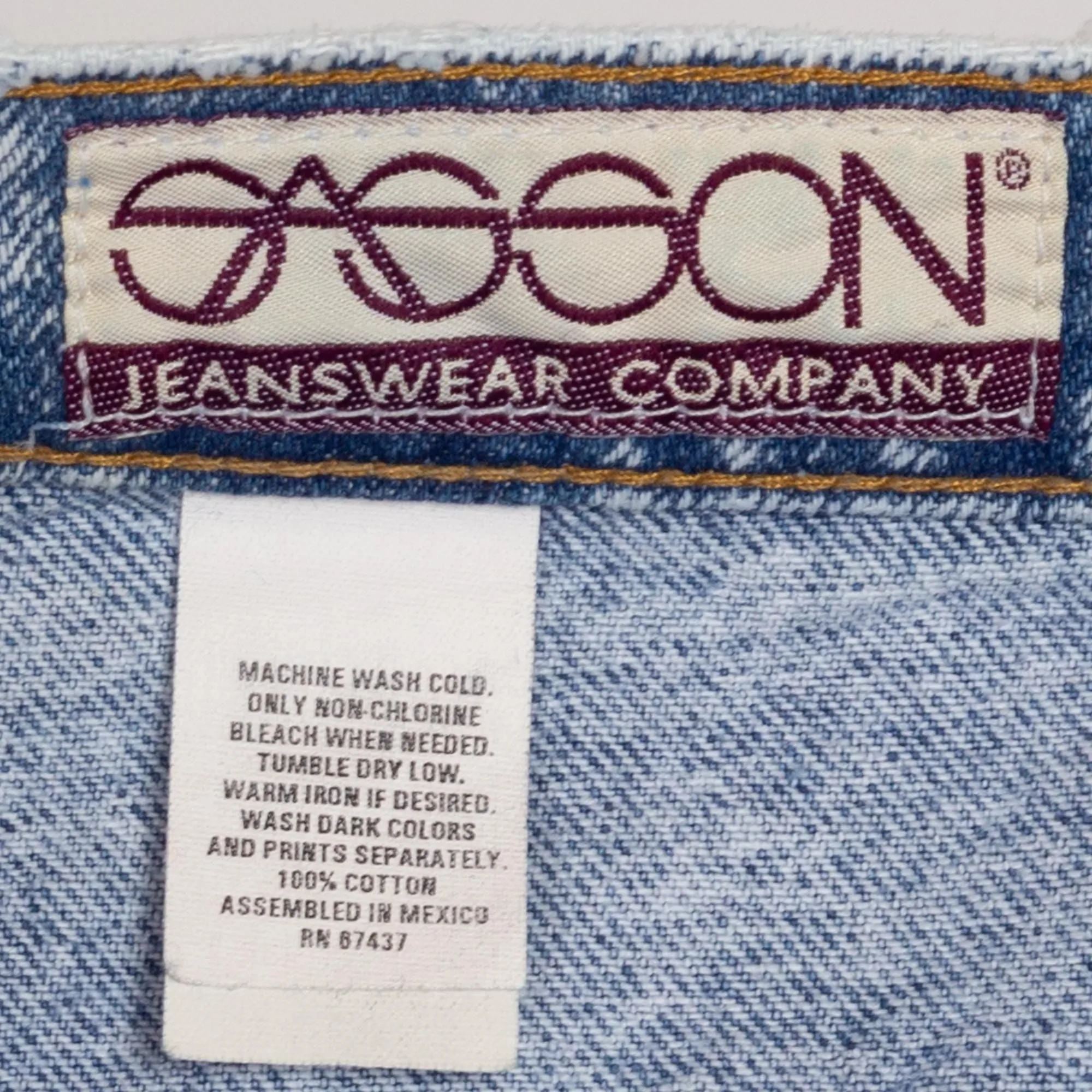 Medium 90s High Waisted Acid Wash Jeans 27.5"