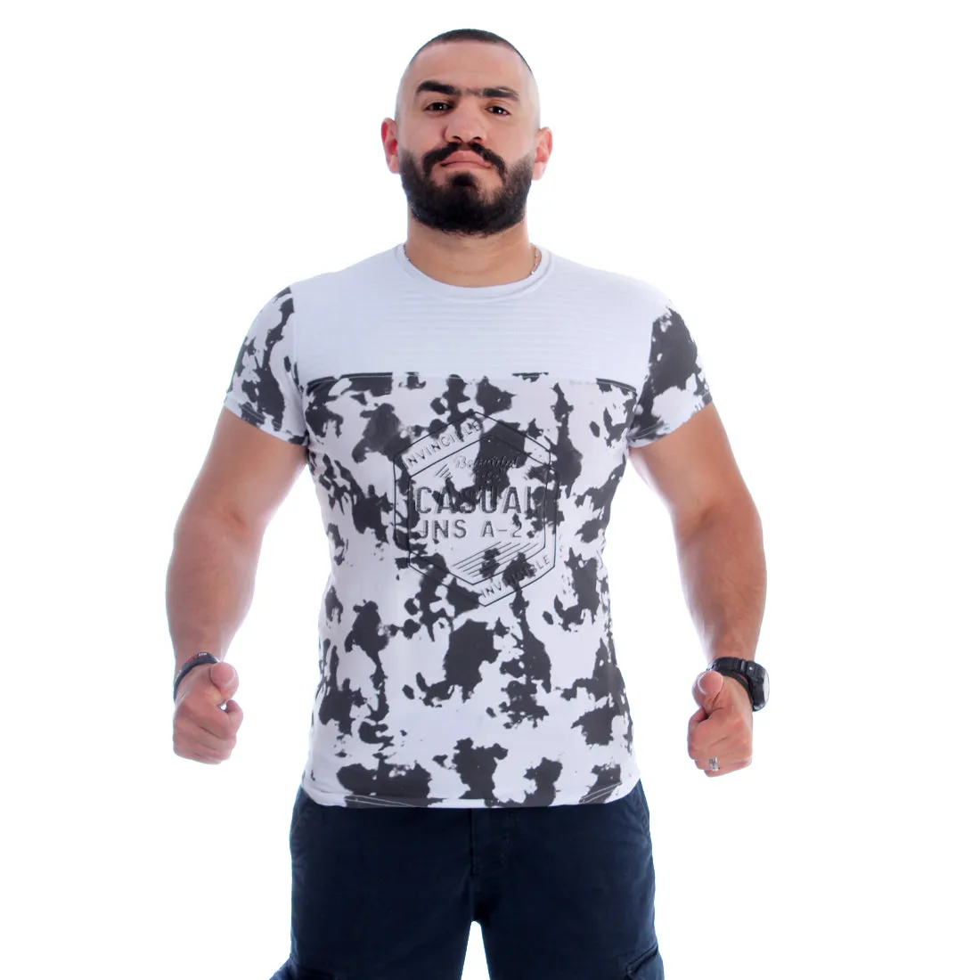 Men T-shirt- white / made in Turkey -3331