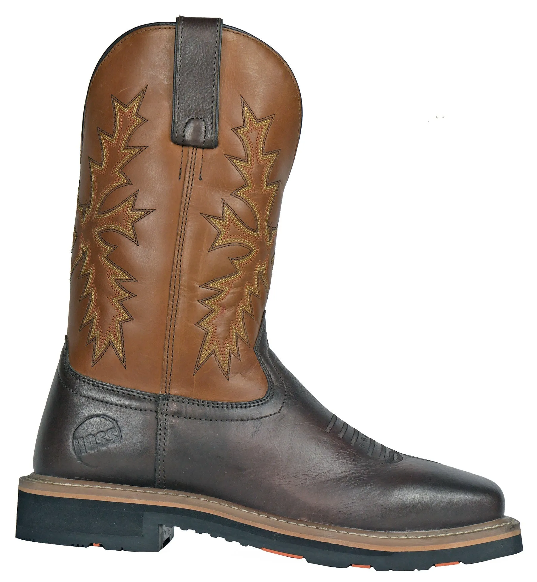 Men's Hoss Landon Brown, EH, Pull On Western Soft Toe Boot