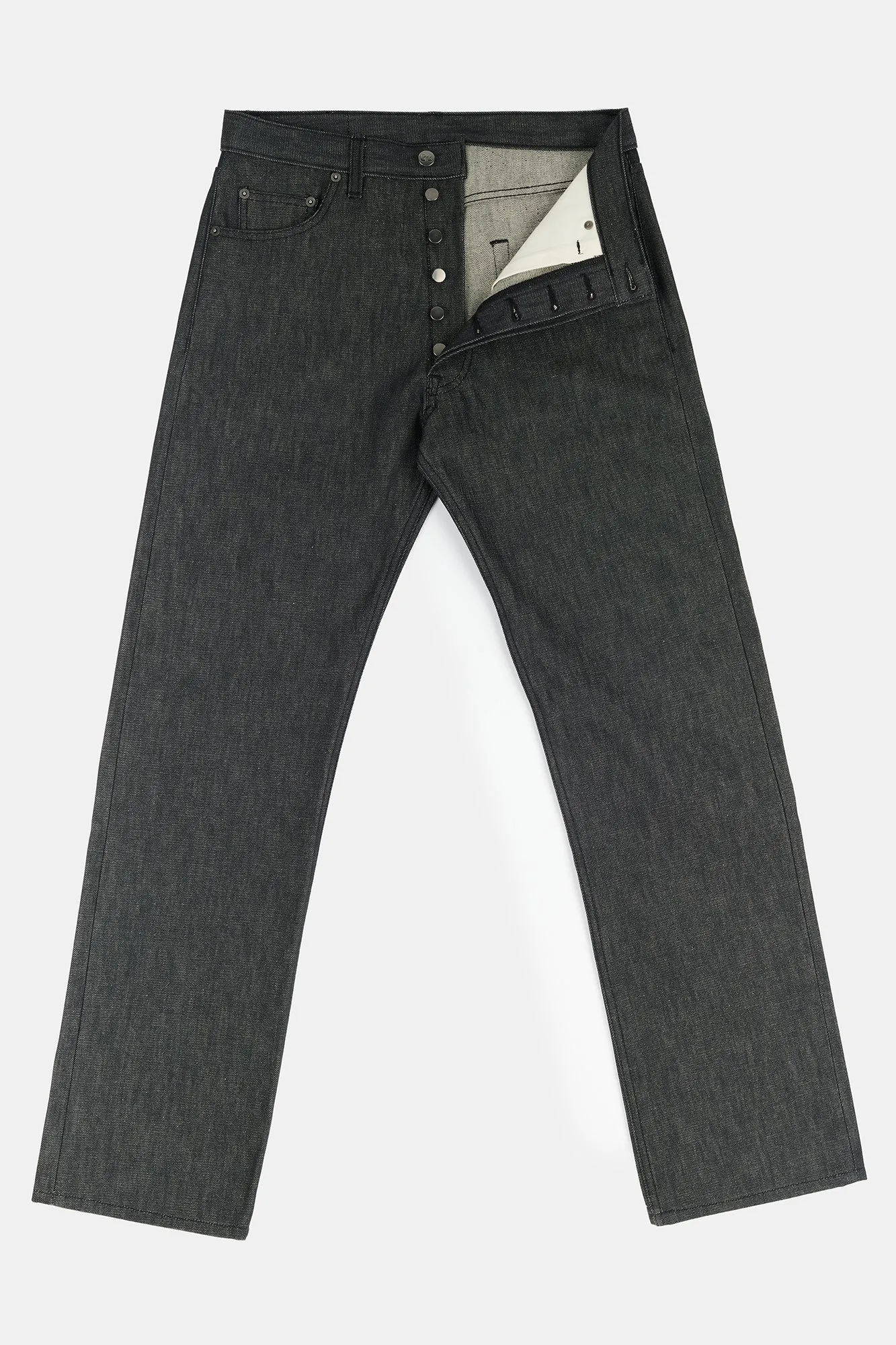 Men's Loose Fit Button Fly Arran Jean - Black