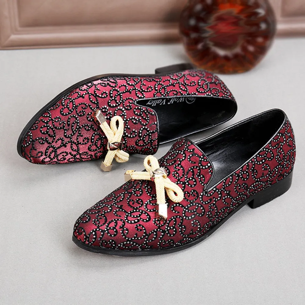 Mens Oxfords with Decoration Pointed Low Top