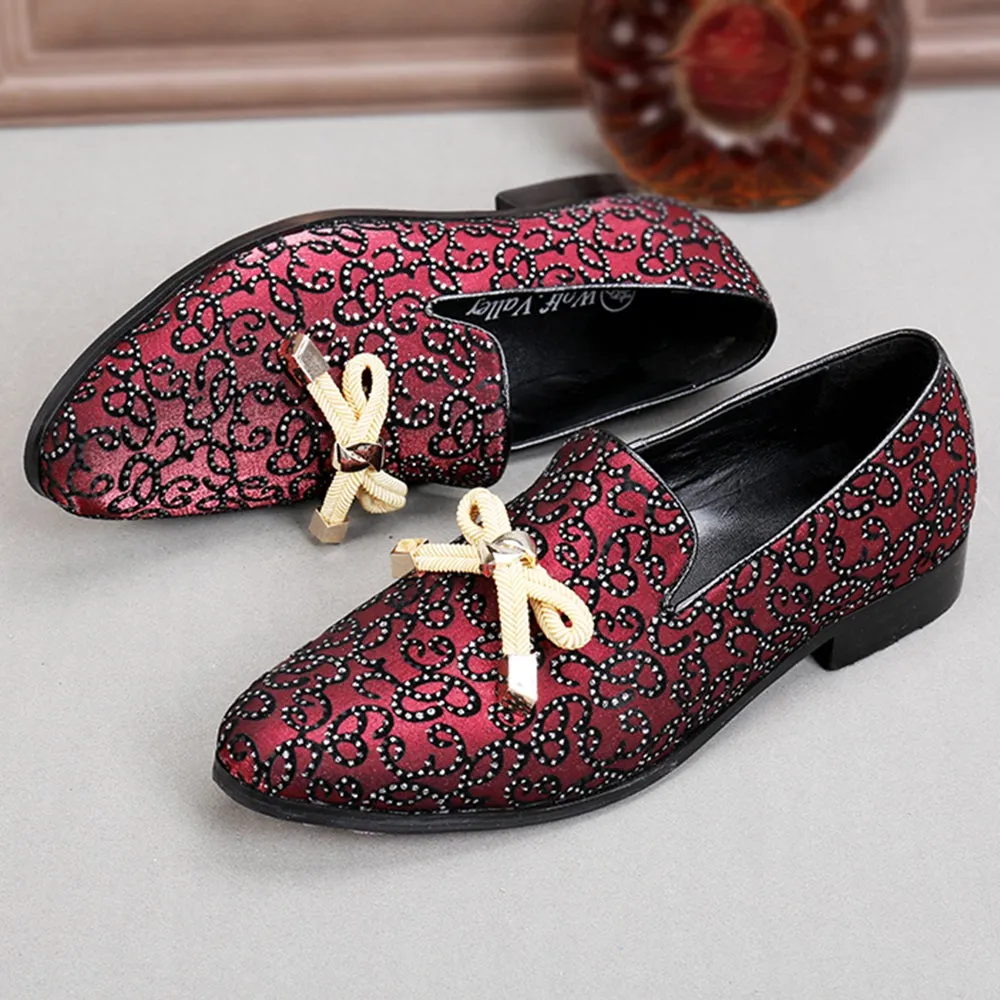 Mens Oxfords with Decoration Pointed Low Top