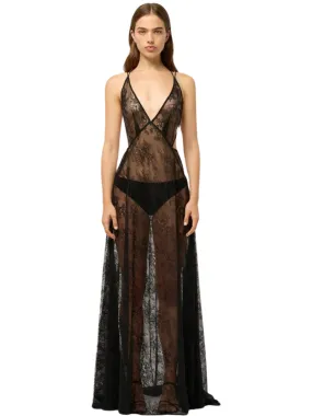 Michael Lo Sordo TASH LACE MAXI DRESS black