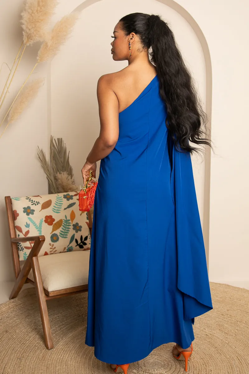 MONA ONE SHOULDER MAXI DRESS