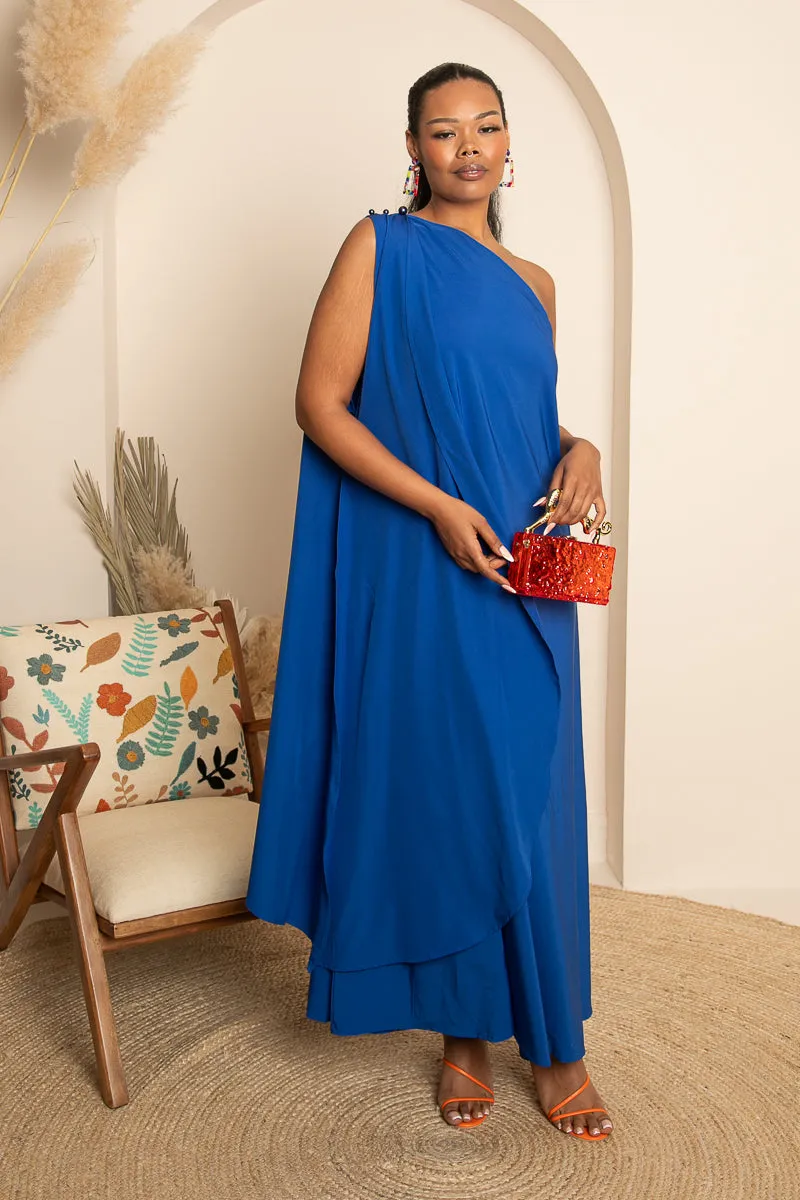 MONA ONE SHOULDER MAXI DRESS