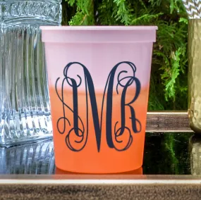 Monogram Color Change Stadium Cups