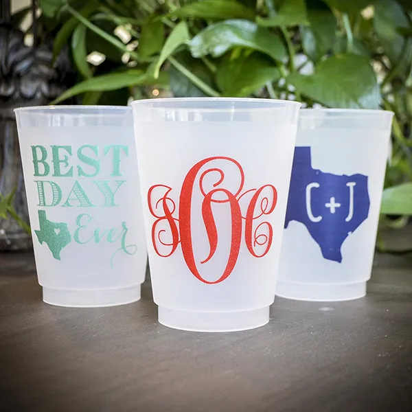 Monogram or Duogram Shatterproof Cups