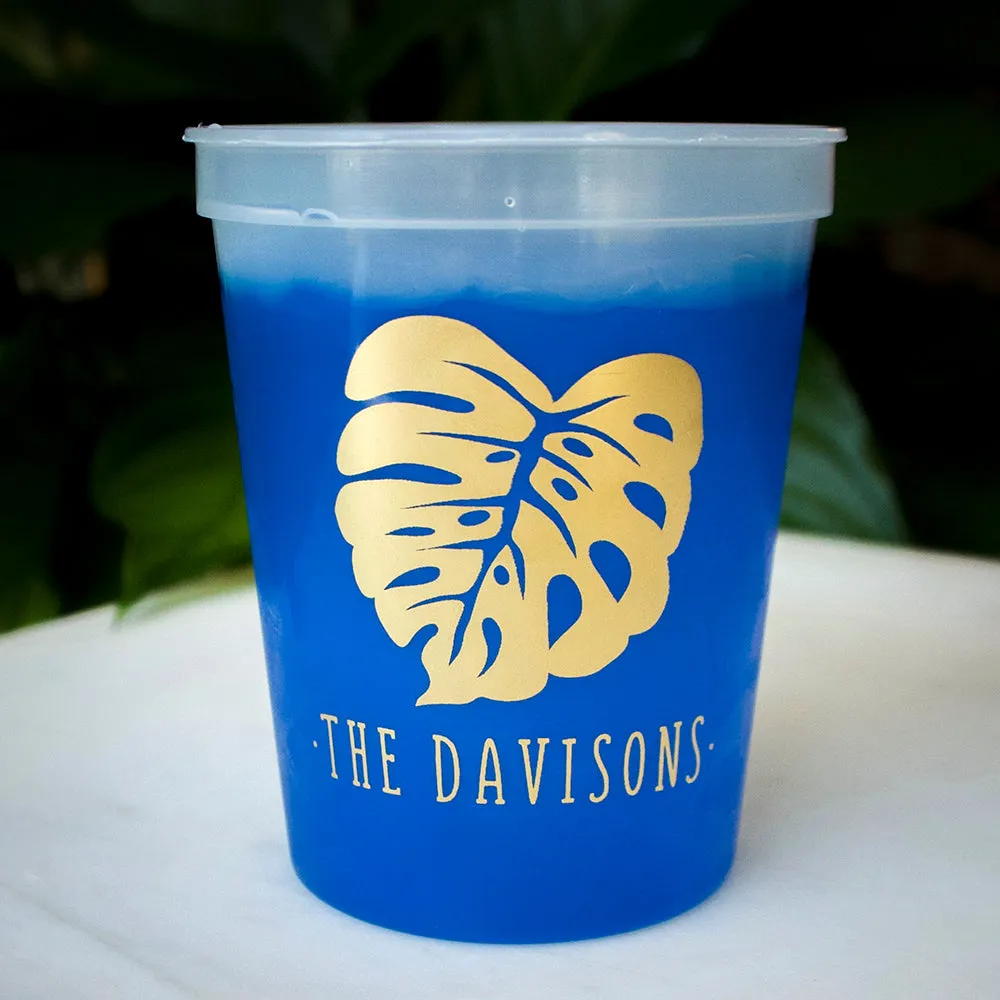 Monstera Leaf Stadium Mood Cups