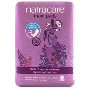 NatraCare Maxi Pads (Super Without Wings) - 12 Pads