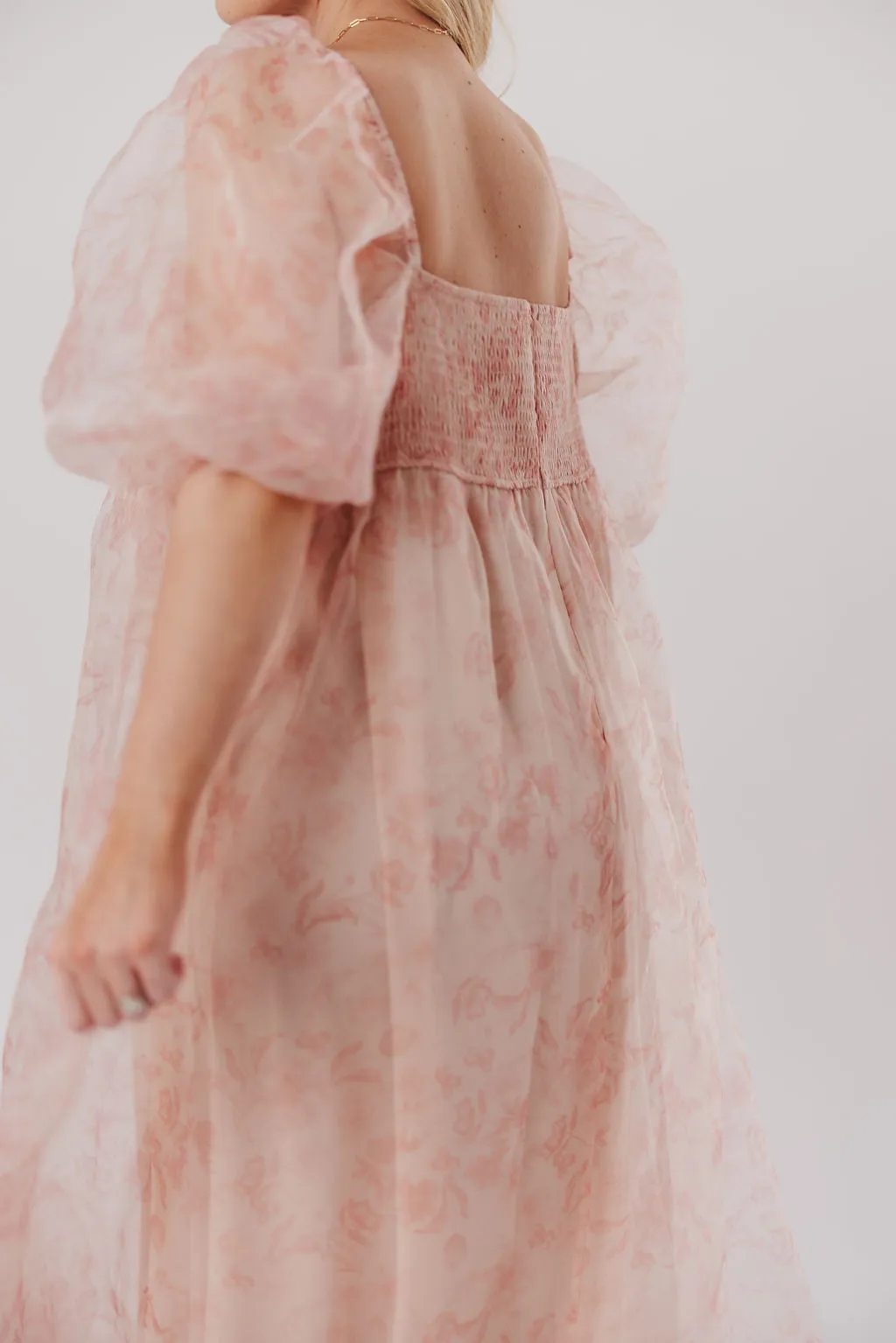 *New* Mona Maxi Dress with Smocking in Pink Floral - Bump Friendly & Inclusive Sizing (S-3XL)