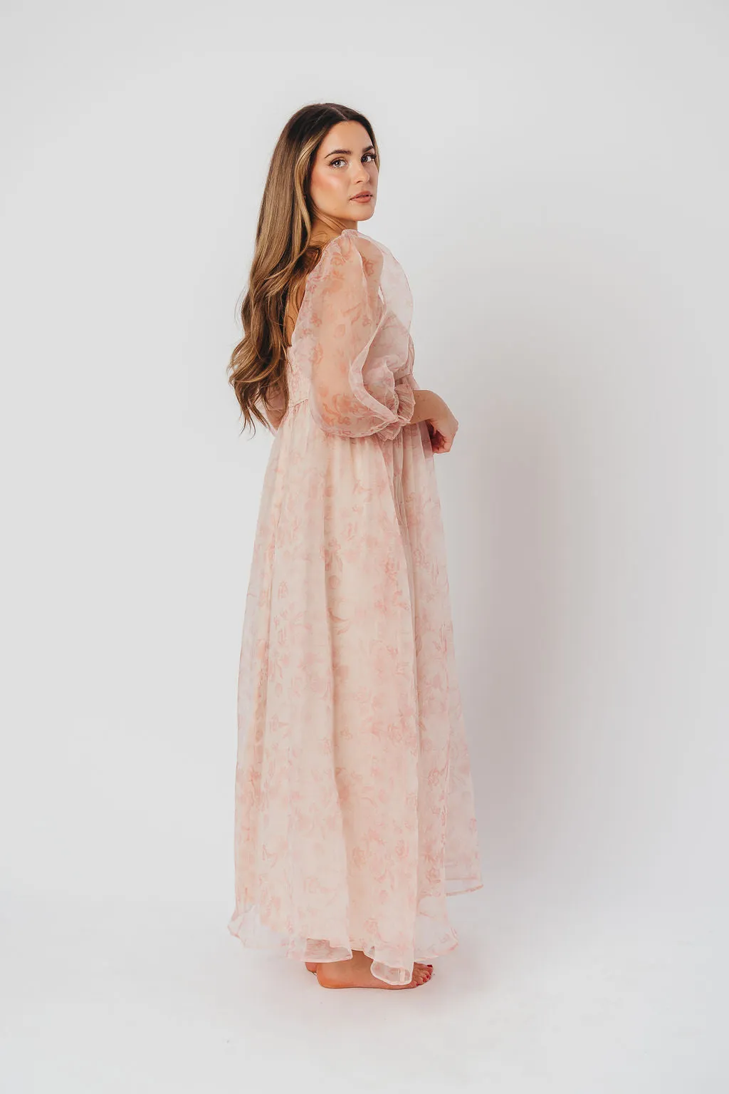 *New* Mona Maxi Dress with Smocking in Pink Floral - Bump Friendly & Inclusive Sizing (S-3XL)