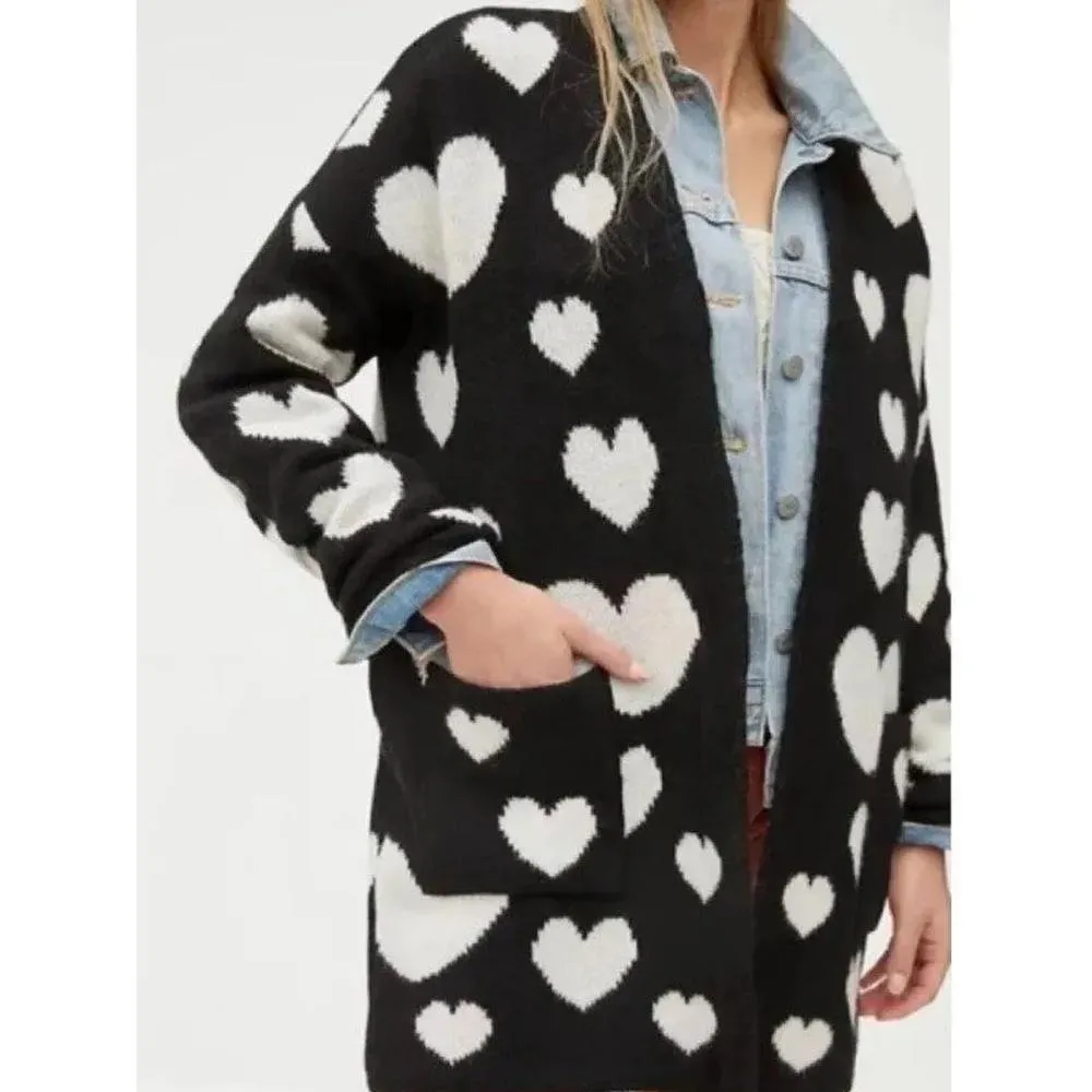 Nicola Coughlan Heart Print Cardigan