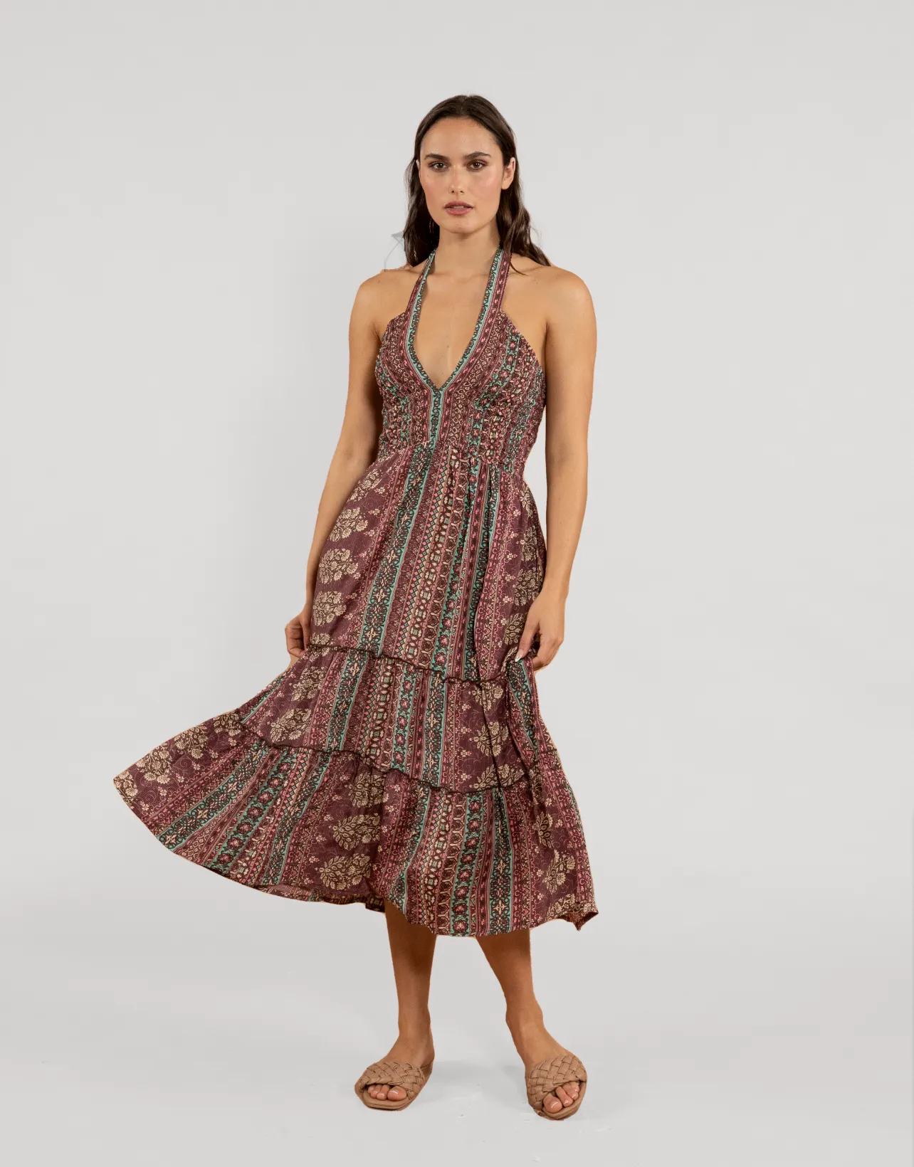 Nuha Halter Midi Dress