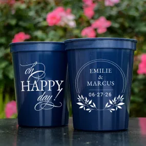 Oh Happy Day Stadium Cup Favors