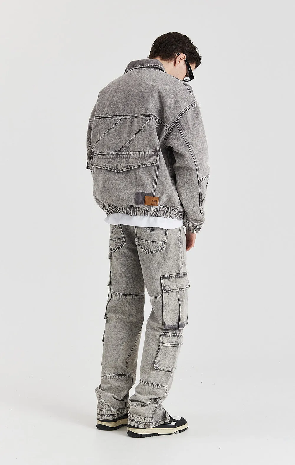 ONLY THE BLIND - Silver Rock Denim Cargo Jeans