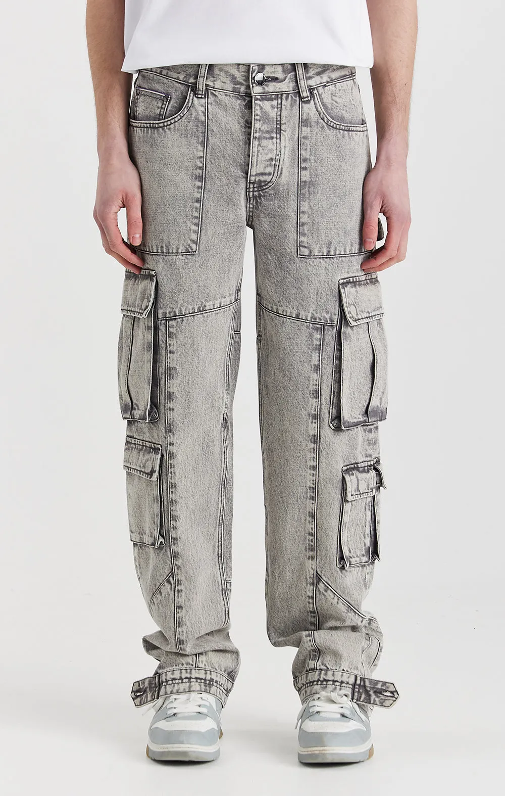 ONLY THE BLIND - Silver Rock Denim Cargo Jeans